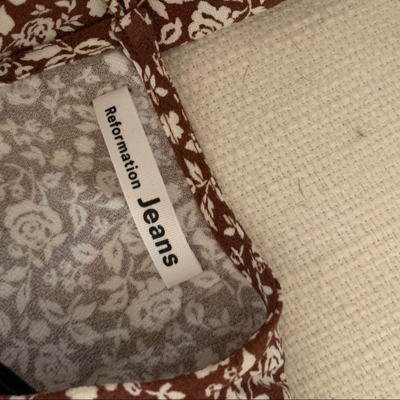 Reformation midi Peasant Dress in - Picture 5 of 6